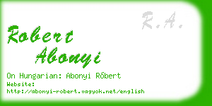 robert abonyi business card